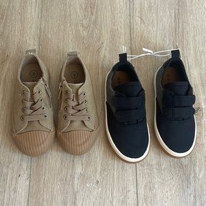 2 pairs of Toddler boys size 8 sneakers from Target and Old Navy.